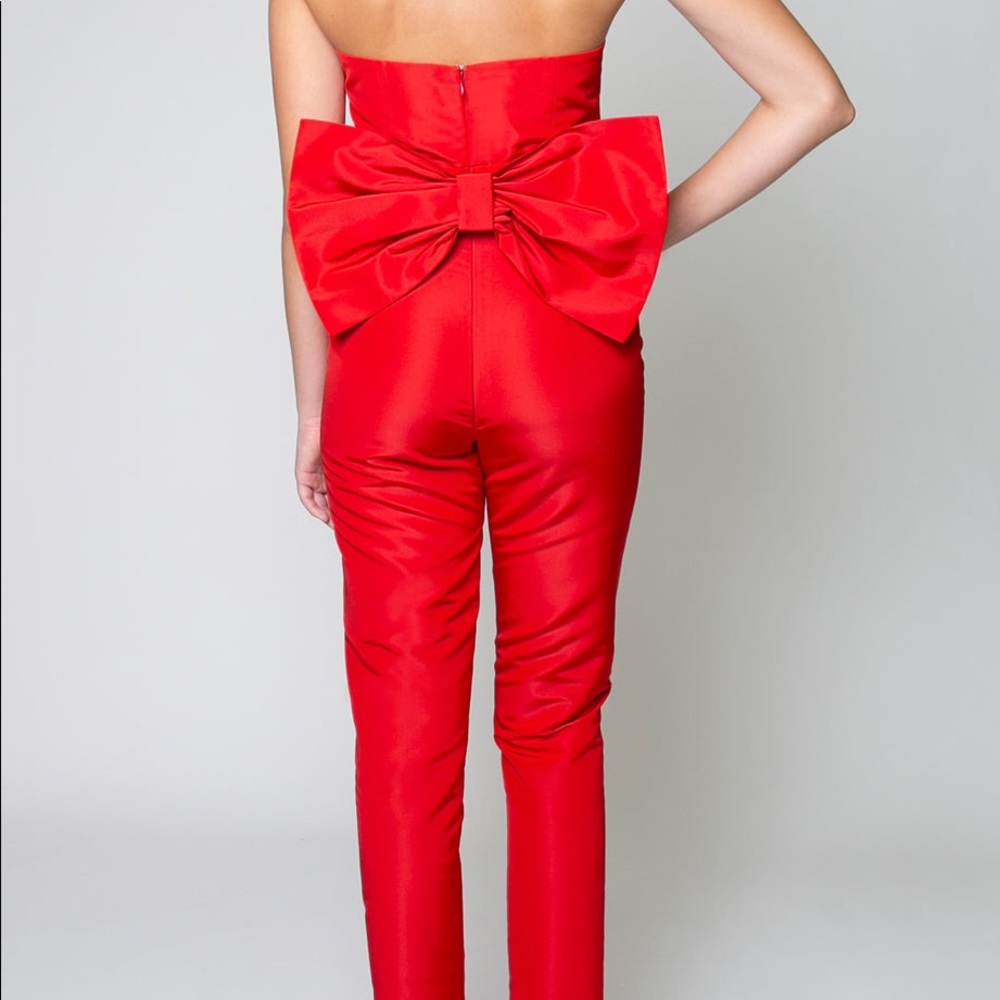 Alexia Maria JUMPSUITS Silk Faille Bow Back Jumpsuit. - Picture 2 of 7